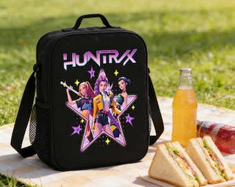 Huntrix Kpopランチバッグ、K-pop愛好家のための断熱ファントートバッグ