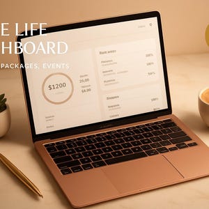 Digital Budget Planner & Expense Tracker | Interactive HTML Dashboard, Package Tracker, Bill Organizer, Instant Download