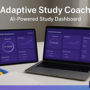 Planificador de estudios interactivo / Panel de control digital para estudiantes, Seguimiento de exámenes, Asesor de progreso académico, Organizador universitario, Descarga instantánea