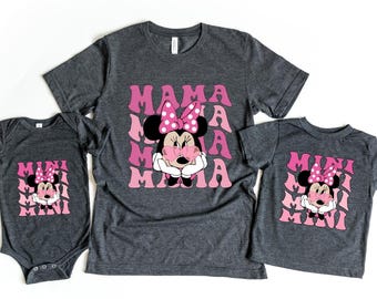 Minnie Mouse Mama Tee, Matching Mama Mini Shirt, Mother Daughter Disney Top