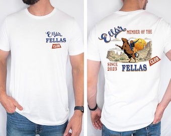 Comfort Colors Ella's Fellas Club シャツ、ヴィンテージ ウエスタン コンサート シャツ、Ella Fella Club カウボーイ T シャツ 2026 ウエスタン ウイスキー シャツ ロデオ ミュージック