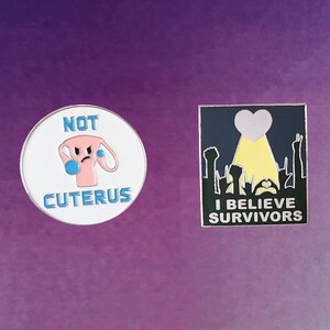 Set di due pin: Not Cutero e I Believe Survivors
