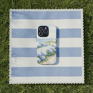 Küsten Hortensie Handyhülle, Cape Cod Aquarell Blumen iPhone Hülle
