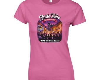 2026 Bachelorette Party Bridesmaid Bride Tribe Nashville Weekend Classic Womens Crewneck T-shirt | Gildan® 64000L