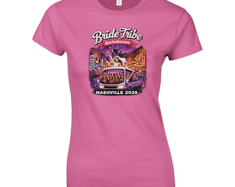 2026 Bachelorette Party Bridesmaid Bride Tribe Nashville Weekend Classic Womens Crewneck T-shirt | Gildan® 64000L