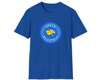 Dream Backfield Univ of Pittsburgh Fan T-Shirt | Yellow Tiger Logo, Athletic Vintage Circle Emblem
