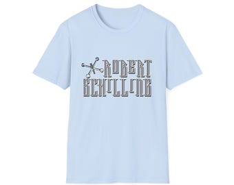 Robert Schilling name typography T-Shirt | Gothic lettering, crossed keys design