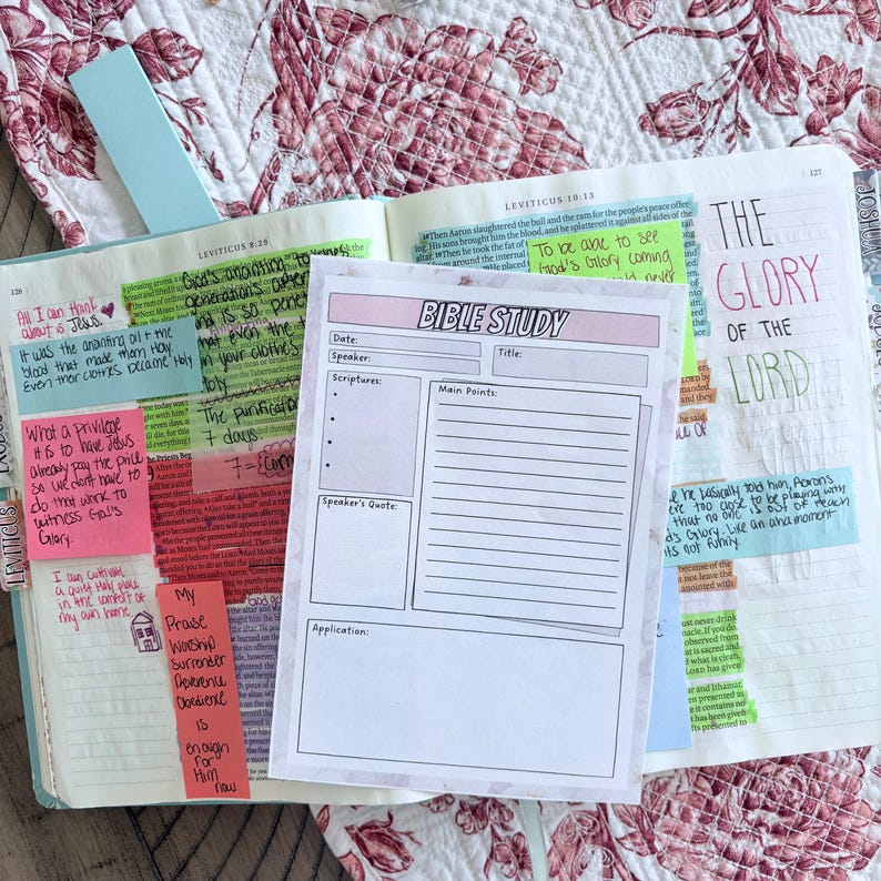 Printable Tip Ins for Bible Study Inserts Gift for Friend Christian ...