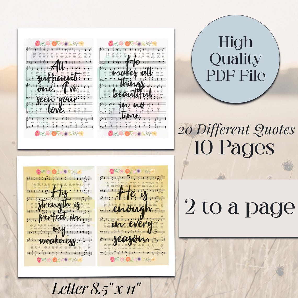 Bible Tip Ins Inserts for Journaling Printable Idea Hymnal Inserts for ...