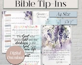 Bible Inserts for Journaling Printable Tip Ins Christian Scripture Study for Women Ministry Digital Devotional Journal