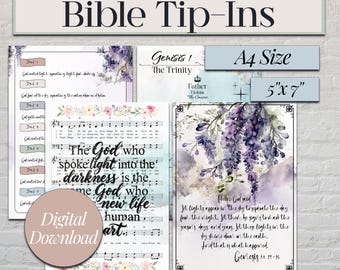 Bible Inserts for Journaling Printable Tip Ins Christian Scripture Study for Women Ministry Digital Devotional Journal
