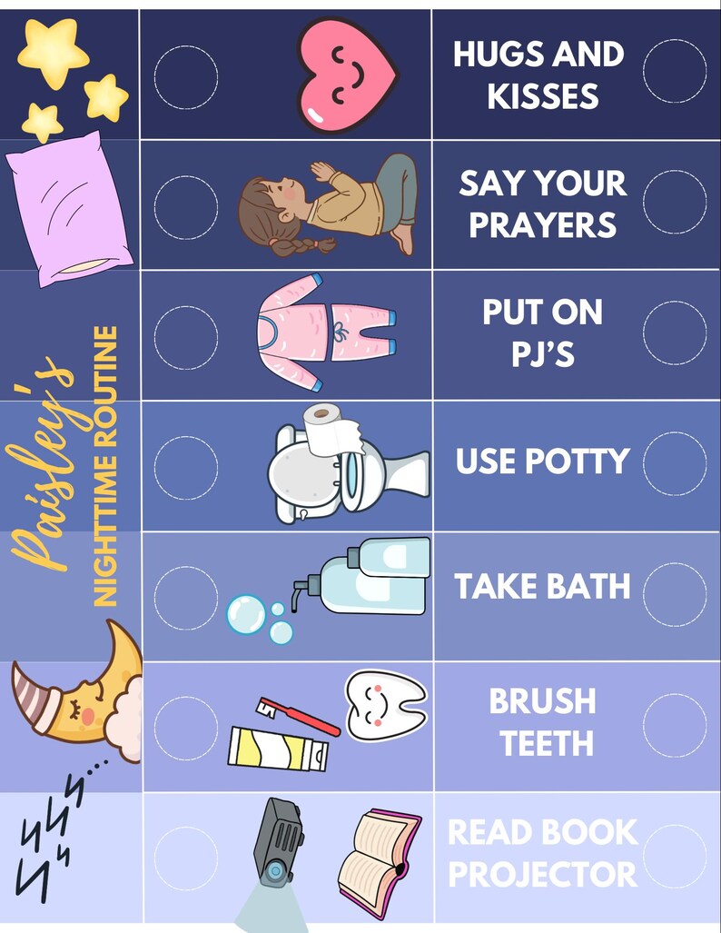 Read A Book Routine Visual Editable Toddler Routine Chart BUNDLE | 3 PK Visual Schedule for Kids ...