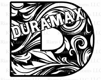 Tooled Leather Duramax digital download only SVG/PNG