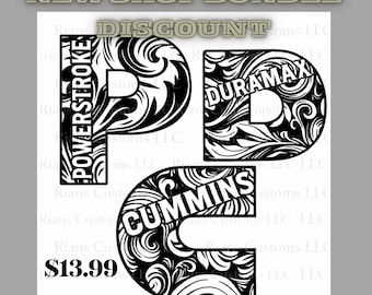 Leather Tooled Diesel Logo Bundle PNG/SVG