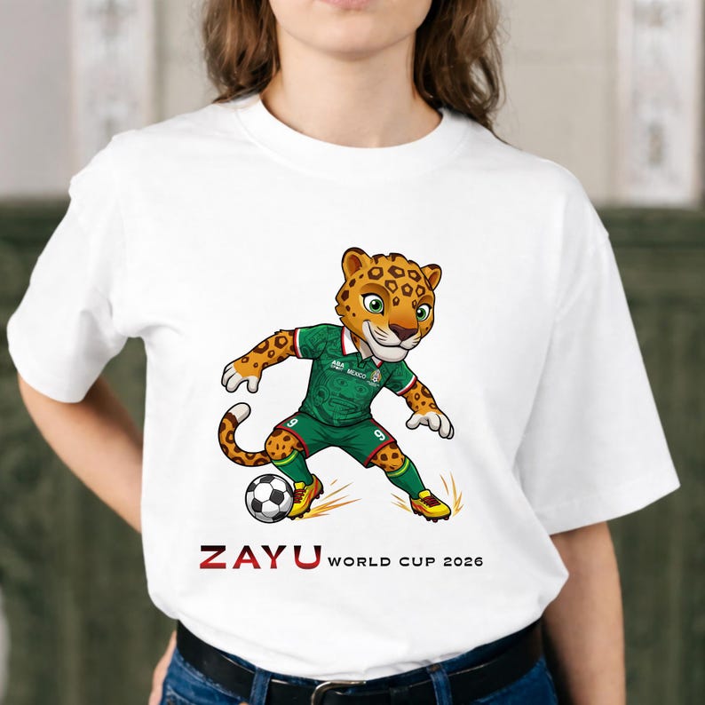 Mascot Zayu World Cup 2026 PNG bundle - USA Mexico Canada Soccer Fan Apparel -Kids Youth Soccer Shirt Retro Design (Digital Download) image 13