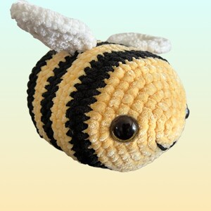 Bee Plushie, Amigurumi, Stuffed Animal, Toy