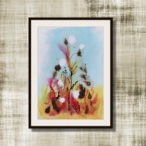 Original Abstract Watercolor, &quot;Into The Weeds&quot; Series, Watercolor Painting,  Original Painting, Weeds #6