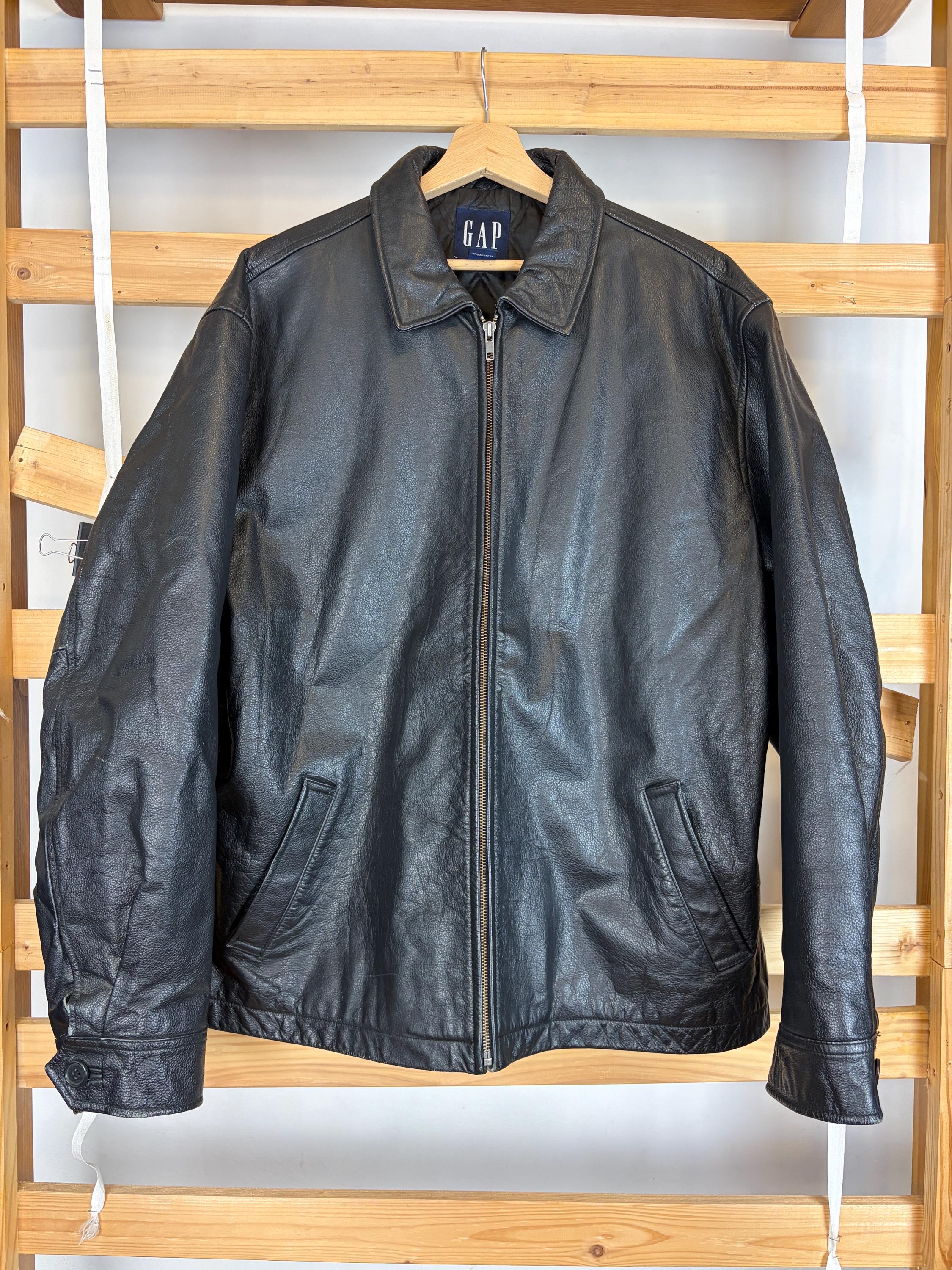 Gap Leather Jacket - Etsy Canada