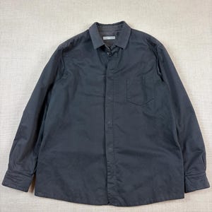 Chaqueta tipo camisa de algodón Emporio Armani – Vintage 1990, color negro lavado