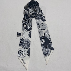 Vintage Silk Chanel Scarf - Etsy