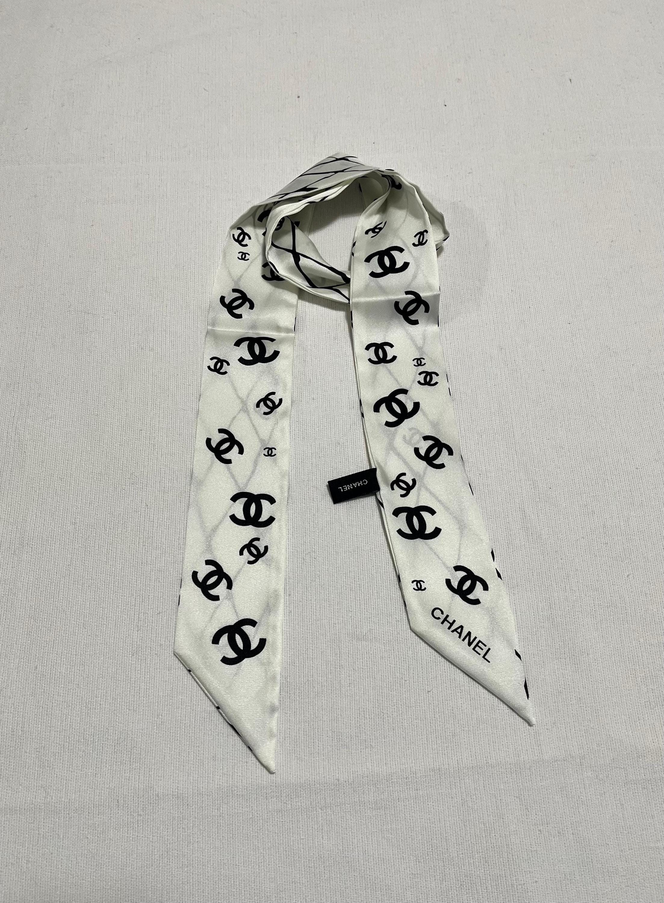 Vintage Silk Chanel Scarf - Etsy