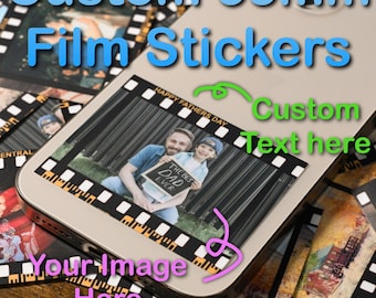 Custom Film Strip Sticker | Personalized Photo Sticker | Waterproof Vinyl | Scrapbook Sticker | Photo Gift