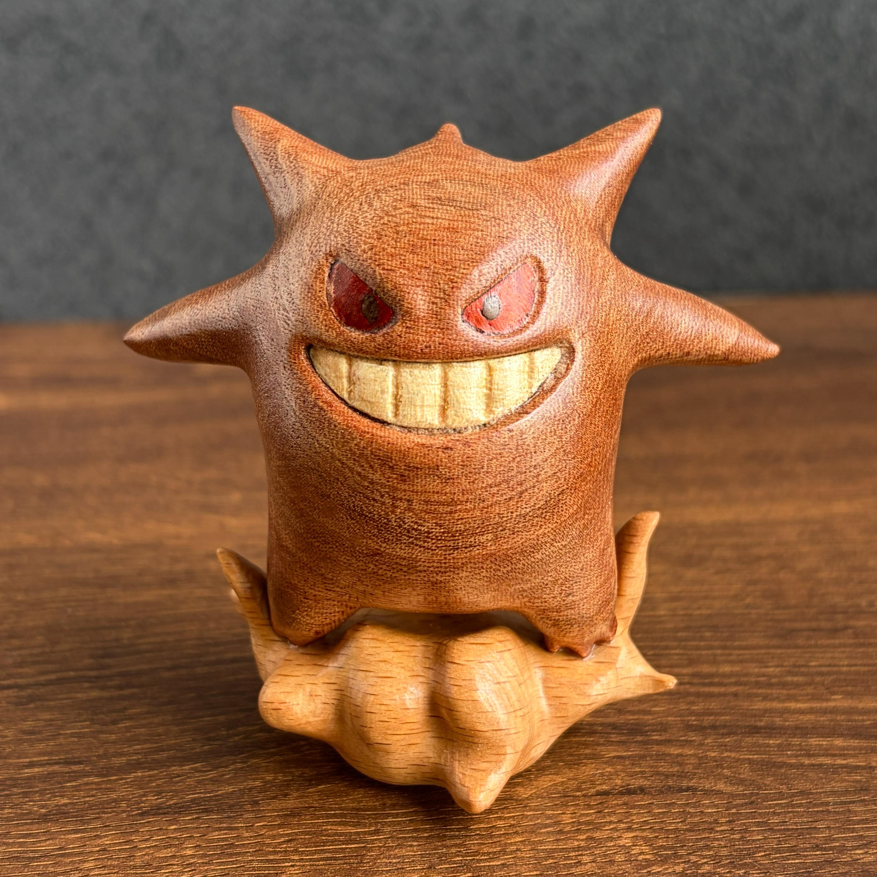 Wooden Gengar - Etsy
