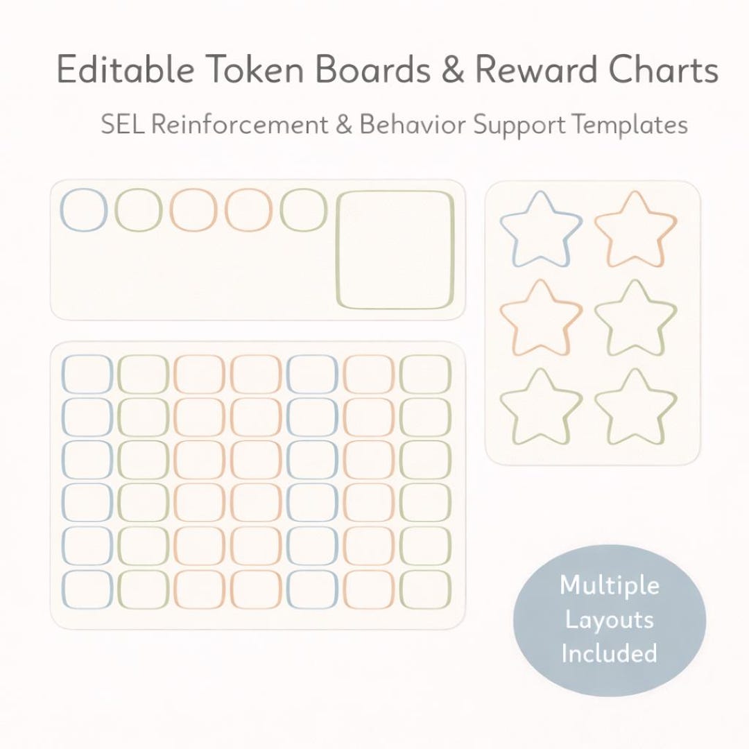 Editable Token Boards and Reward Charts | SEL Behavior and ...
