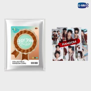 May include: A collectible random card in a clear plastic sleeve. The card features a brown and teal circular design with the text "SURF JAVA" and "1st Fan Meeting in Thailand". A stack of random cards with blurred images of people is to the right.