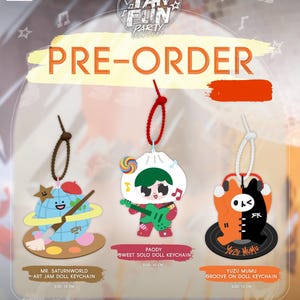 PRE-ORDER Mr.Saturnworld Paody Yuzu Mumu Doll Keychain : GMMTV EarthMix BounPrem