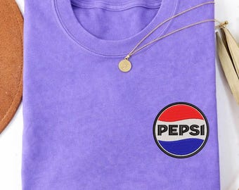 Embroidered Pepsi Addiction Tee, Pepsi Cola Logo Shirt, Pepsi Lover Gift