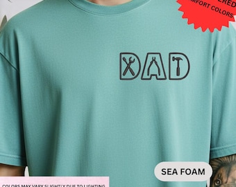 Fixer Of Things Dad Shirt, Embroidered Garage Tee, Mechanic Father TShirt, Unique Daddy Gift, Handyman Apparel For Fathers