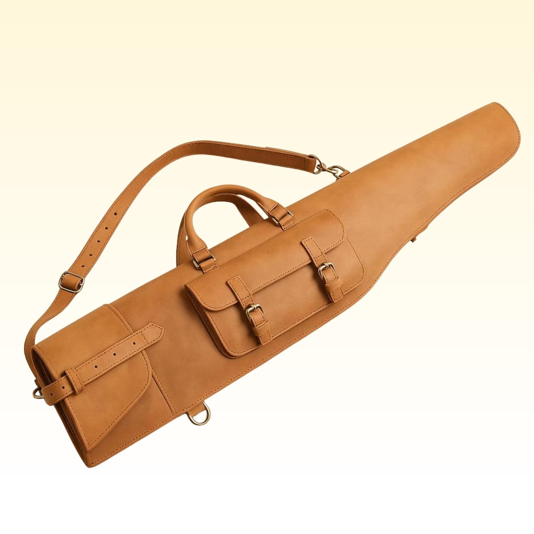 Genuine Leather Rifle Case – Handmade Western Shotgun Scabbard Bag ...