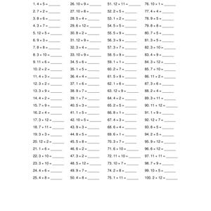 3rd Grade Multiplication Practice Worksheets | 5 Printable Math Sheets | Classroom & Homeschool Resource