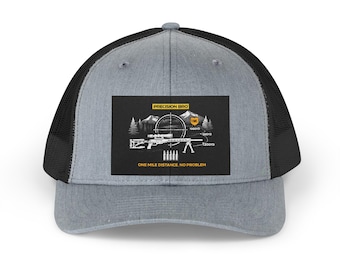 Gorra de camionero con rifle de campo de tiro de 1 milla / Precision Bro, vintage