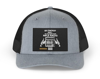 ¿Six Packs? No, gorra de camionero/gorra de malla retro Rifle Racks