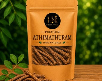 Athimathuram Licorice Root | Natural Herbal Immunity, Digestion, Skin Care Ayurvedic Herbs