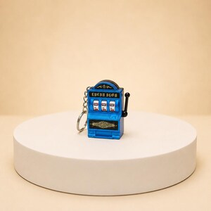 Mini Slot Machine Keychain Jackpot Toy Plastic Pendant image 2