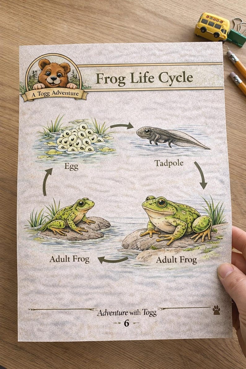 Frog Life Cycle & Anatomy Unit | Printable Frog Nature Study Packet | K ...