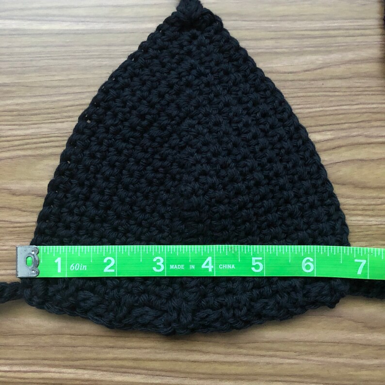 Black Crochet Bikini Top Adult Size