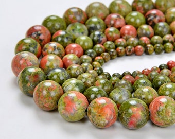 8mm Natural Unakite Gemstone Grade AAA Round Loose Beads 7.5 inch Half Strand 90181863-243