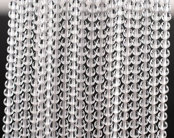 6MM White Moonstone Gemstone Grd AA Round Loose Beads 15.5 Inch 80007306-A253
