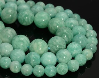 Smooth Gemstone Beads Natural Amazonite Gemstone Beads Jewelry Making gemstone Beads Grade AAA+ 4681012mm