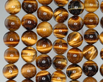9X8-16X10MM COGNAC TIGER EYE GEMSTONE YELLOW PEBBLE NUGGET LOOSE BEADS 13-14/"