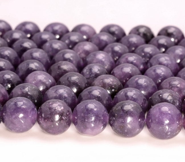 Genuine Natural Purple Lepidolite Gemstone Grade AAA Purple 4mm 6mm 8…