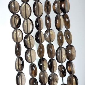 10x8-14x9mm Smoky Quartz Gemstone Pebble Nugget Loose Beads 14 inch Full Strand (90184879-894)