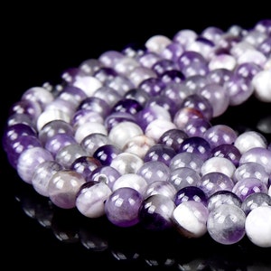 Chevron Amethyst Gemstone Round 4MM 5MM 6MM 7MM Loose Beads (D504)