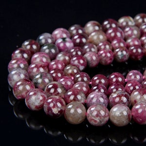 Red Violet Madagascar Eudialyte Gemstone Grade AAA Round 5MM 6MM 7MM 8MM 10MM Loose Beads (D15)