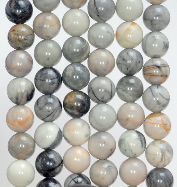 8MM PICASSO JASPER GEMSTONE MATTE BROWN ROUND LOOSE BEADS 15.5/"