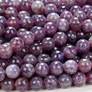 Purple Tourmaline In Lepidolite Gemstone Grade AAA Round 5MM 6MM 7MM 8MM Loose Beads (D168)
